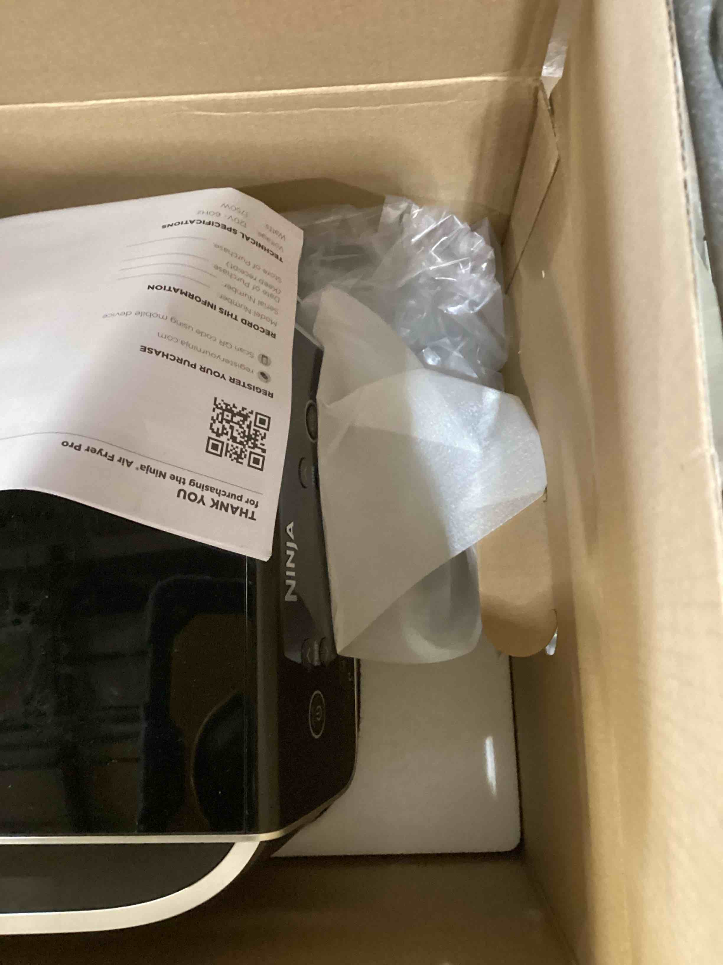 Condition photo showing As Is for ninja air fryer pro 4-in-1, tested does not work.