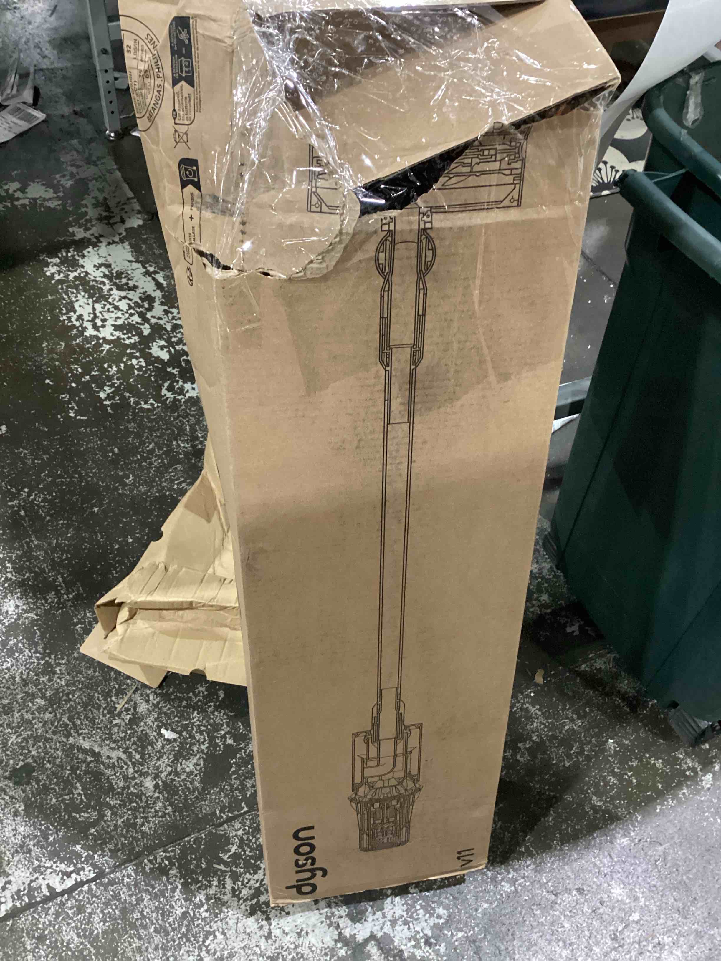 Condition photo showing As Is for used dyson v11 origin cordless vacuum, 185aw, 3 power modes, up to 60 minutes,² deep cleans hard floors and carpets, detangles pet hair, converts to handheld