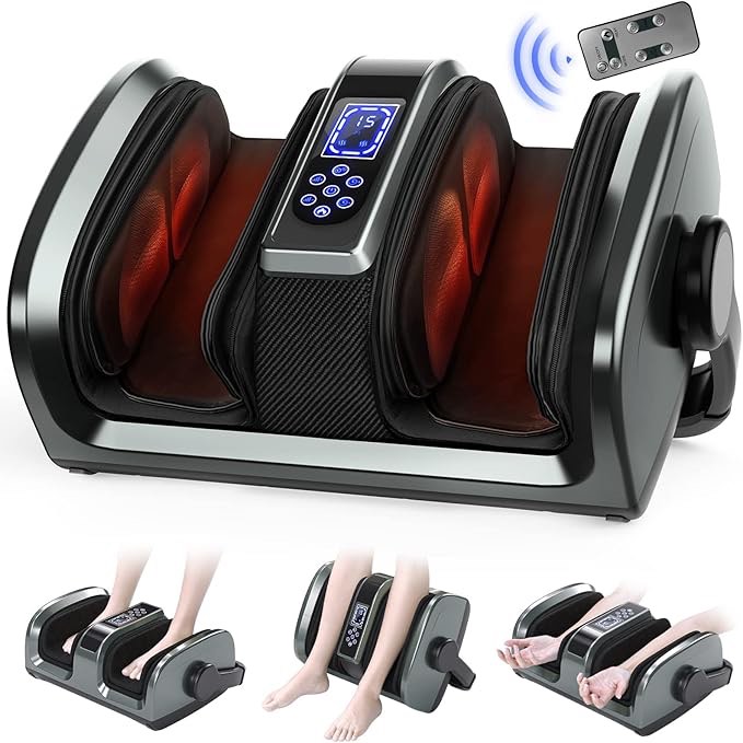 TISSCARE Foot Massager Shiatsu Foot Massager with Heat for Neuropathy and Plantar Fasciitis - Feet Massager for Circulation and Pain Relief, Mothers Day Gifts.
