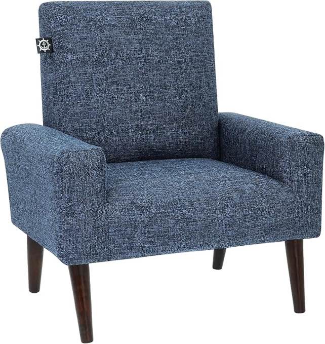 The Crew Furniture Zabra Kids Chair, Toddler Ages 1-5 Years, Home Décor Polyester Linen, Sapphire