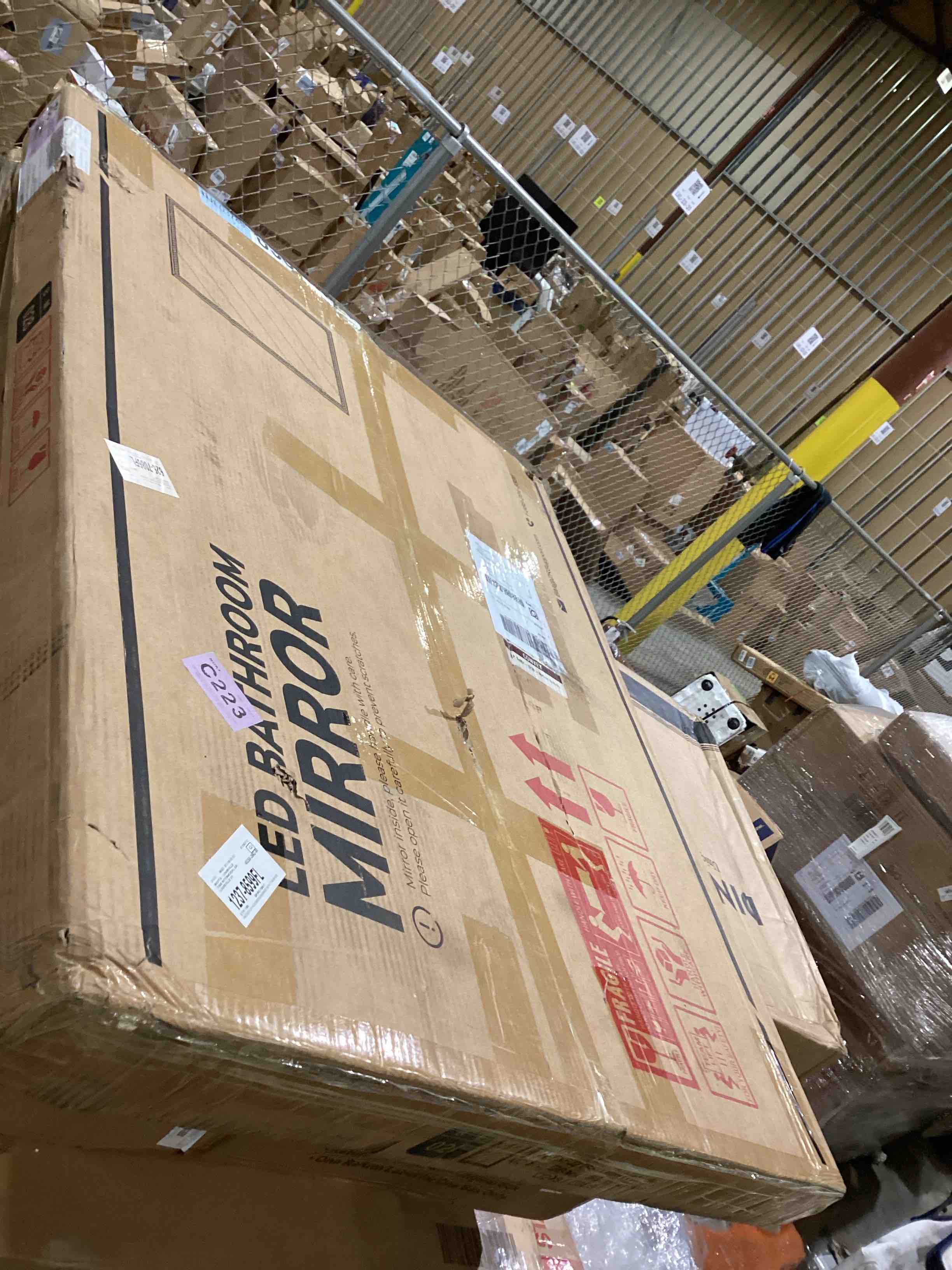 led lighted bathroom mirror: front and backlit, tempered glass, 3 colors, dimmable, cri 90+, defog