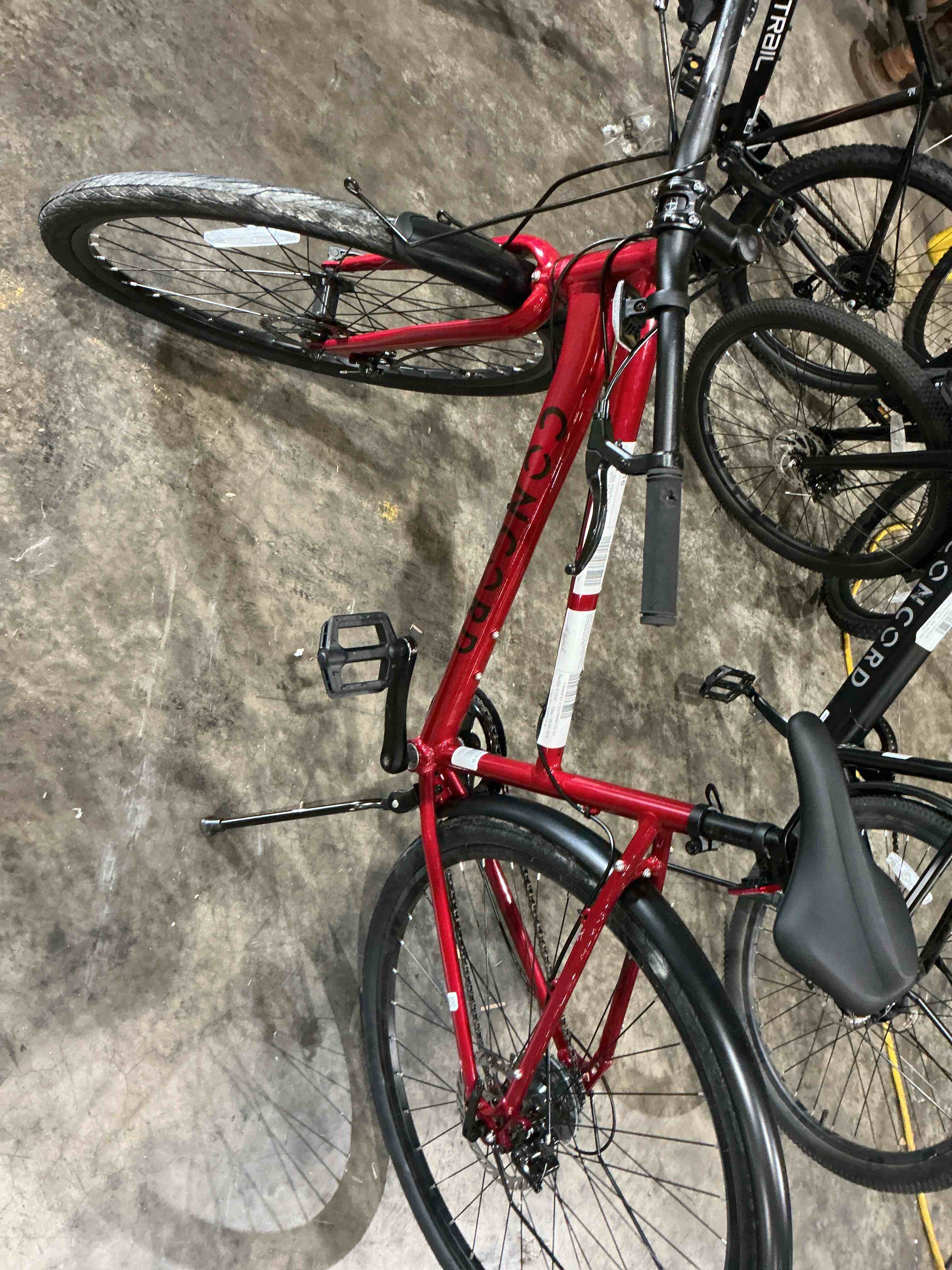 Condition photo showing As Is for concord axia 700c comfort road bike, red, fits riders 5 ft 2 in-5 ft 10 in, adult, unisex