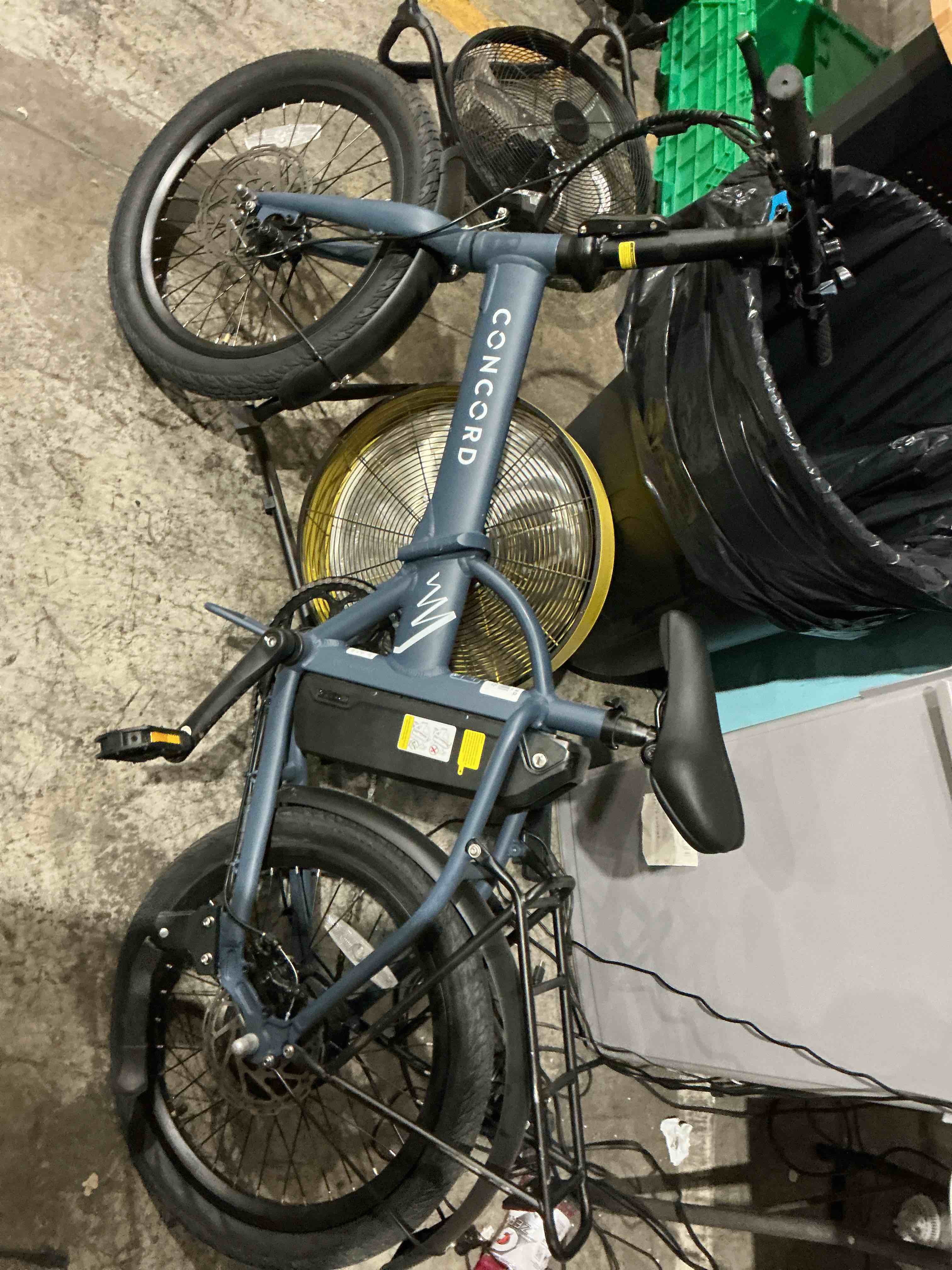 Condition photo showing Good Condition for concord 20" urbanfold electric folding bike, 36v, class 2, blue, fits riders 4'11" - 6'2", adult, unisex