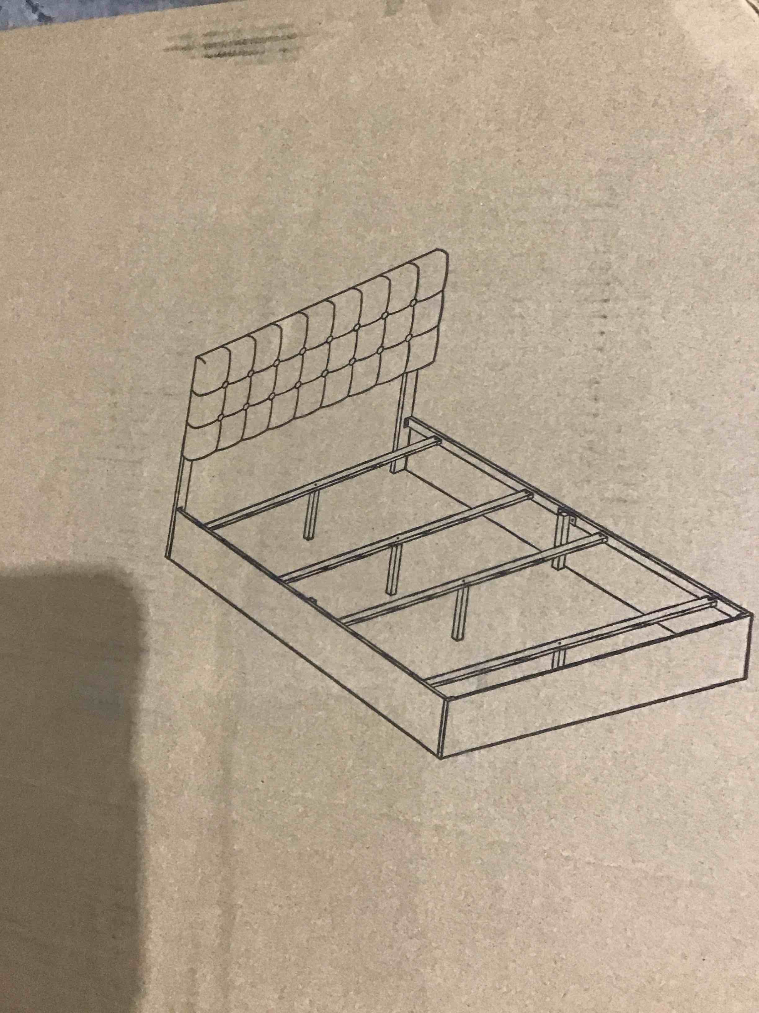 ( similar ) Full Tufted upholstered panel bed (denim blue)