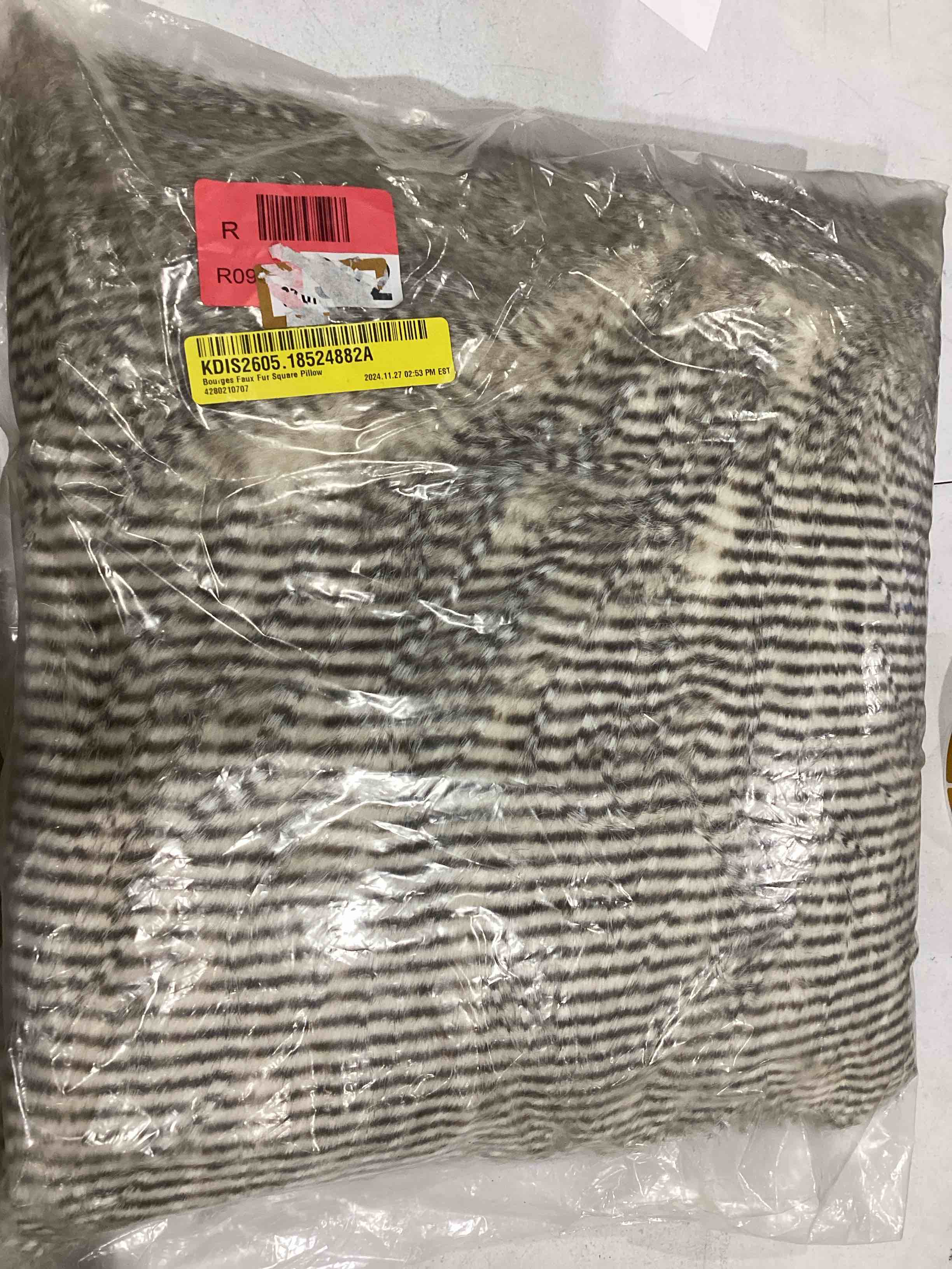 Bourges Faux Fur Square Pillow