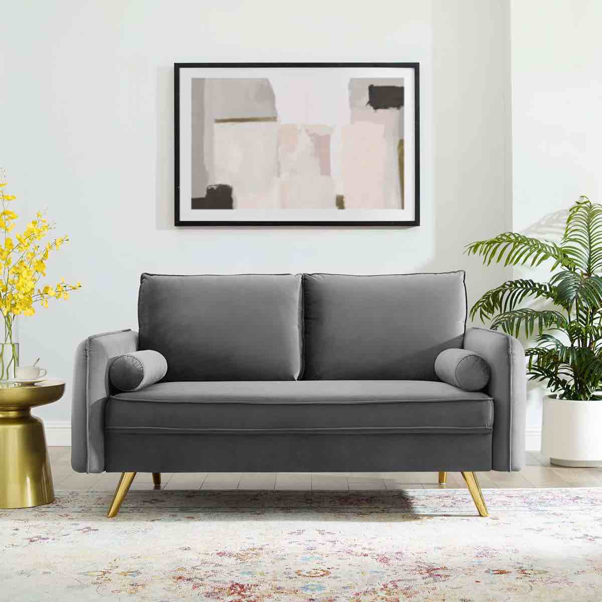 (Similar, incomplete))Revive Performance Velvet Loveseat