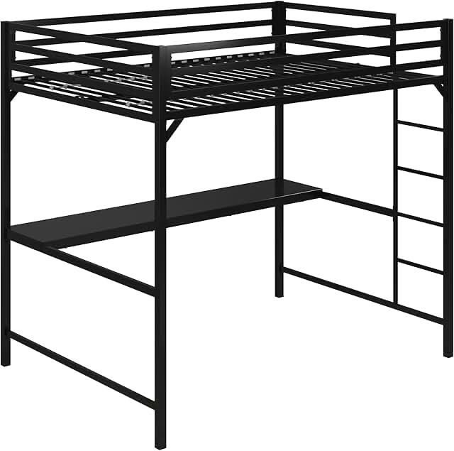 DHP Miles Metal Bunk Bed for Kids, Full/Full, Black ( see description)