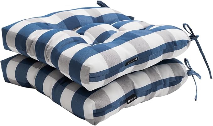 White And Blue long Chair Cushion 