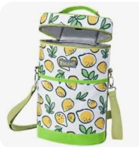 BALEINE 4 Bottle Wine Carrier - Insulated & Leakproof Wine Cooler Bag with Shoulder Strap for Picnic, Travel, BYOB Restaurant, Wine Gifts for Women (Zebra Stripe, 4 Bottle)