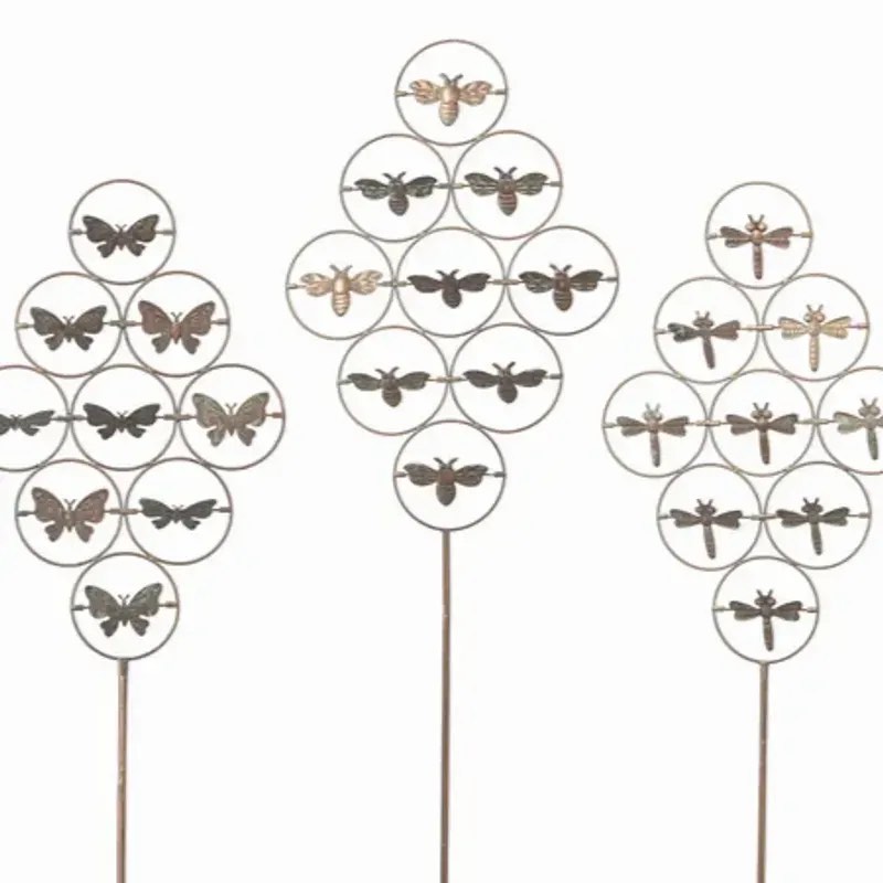 GANZ Garden iron may include butterfly, dragonfly sticks three pieces