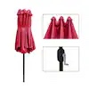 15 ft. x 9 ft. Large Double Sided Market Rectangular Outdoor Patio Umbrella in Red