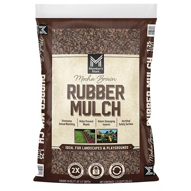 Member's Mark Brown Rubber Mulch, 1.25 Cubic Feet