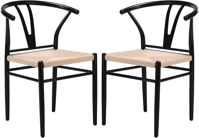 Mid Century Modern Metal Wishbone Dining Room Chairs Set of 2 4 for Your Kitchen Beach House