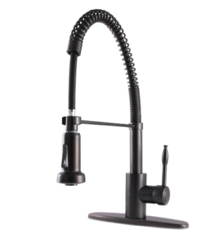Kingston Brass GSY8885NKL Nustudio Pre-Rinse Kitchen Faucet, Oil Rubbed Bronze