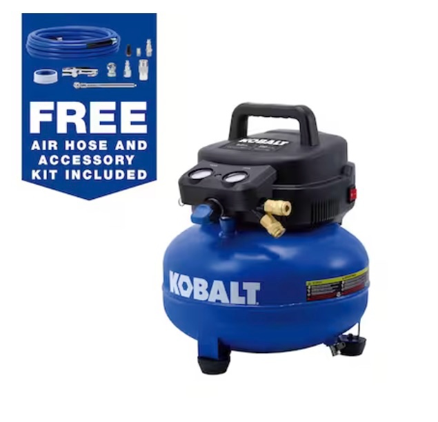 Kobalt 6-Gallon Portable Electric 150 PSI Pancake Air Compressor