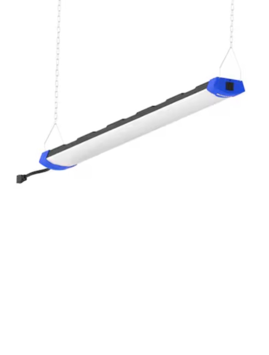 Kobalt 4-ft 6000-Lumen Black LED Flush Mount Garage Shop Light