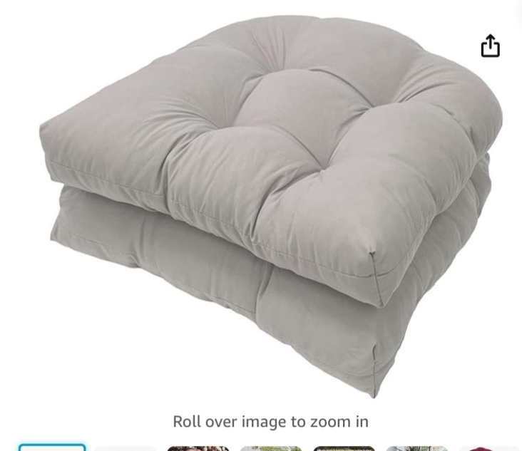 SKLEP Outdoor Chair Cushions, 2pc Outdoor Cushions Set Tufted/Wicker Patio Cushion for Patio Furniture All Weather