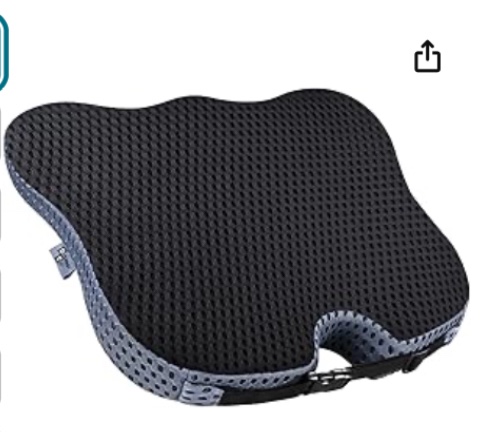 Dreamer Car Wedge Seat Cushion for Car Seat Driver/Passenger- Car Seat Cushions for Driving Improve Vision/Posture - Memory Foam Car Seat Cushion for Hip Pain (Mesh Cover,Gray)
