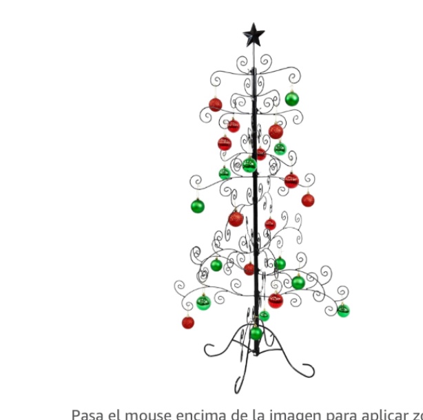 Sunnydaze Noelle 60-Inch H Christmas Black Metal Ornament Tree - Features Hooks for Ornaments and Small Craft Items