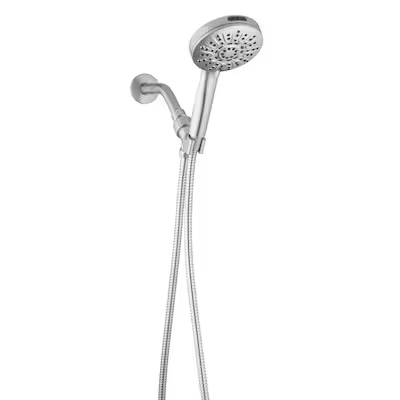 Allen Roth 5283473 allen + roth Nevis 6.0 -Settings Brushed Nickel 4-in Round Handheld Shower Head 1.8 GPM