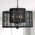 Jayna 4 Light Burnished Black Chandelier - 25'' W x 16.5'' New