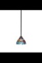 Toltec Odyssey 1 Light Pendant Mini Matte Black