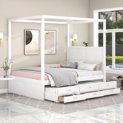 Solaris Queen Storage Canopy Bed box 1of 2