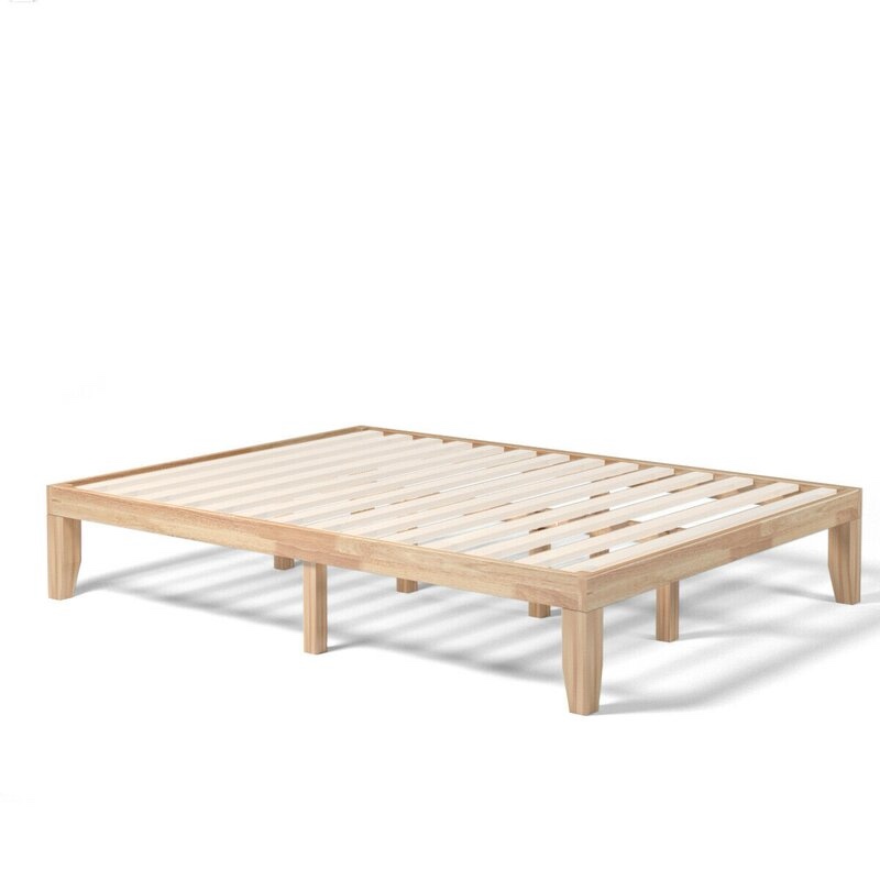 ( box : 1 of 2 incomplete) Swansea 14 Inch Height Solid Wood Platform Bed Frame With Slat Support