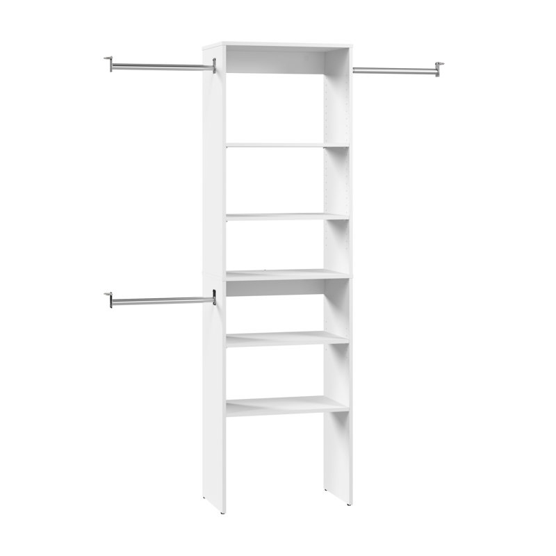  ( Similar ) Carina 24W 5 Shelf Closet Organizer With Clothing Rods See More by Bestar