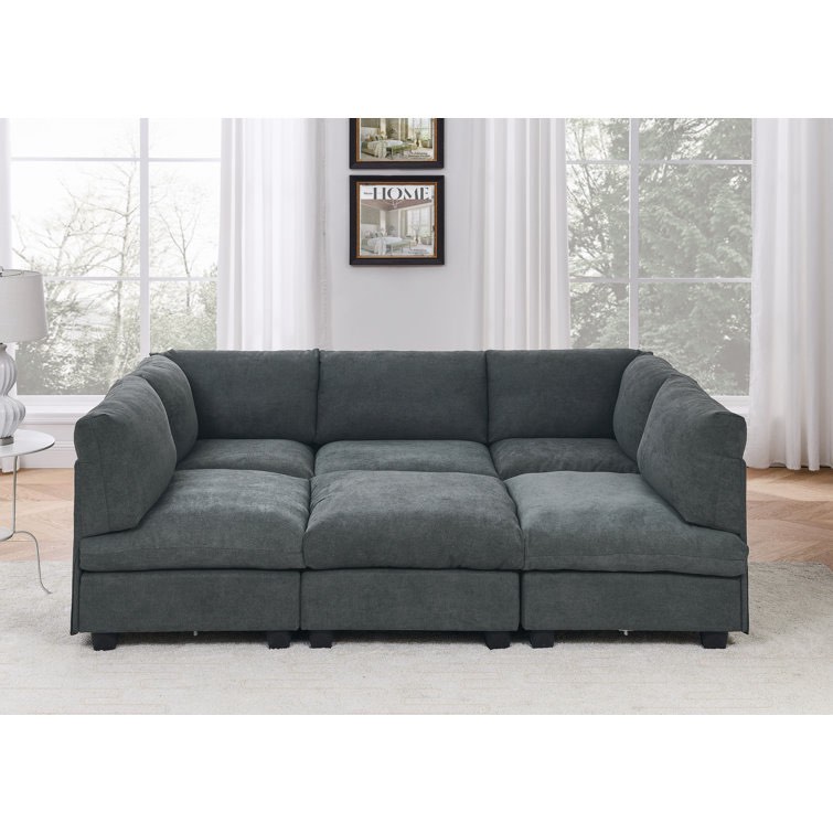 ( incomplete sofa )124" Wide Reversible Facing Modular