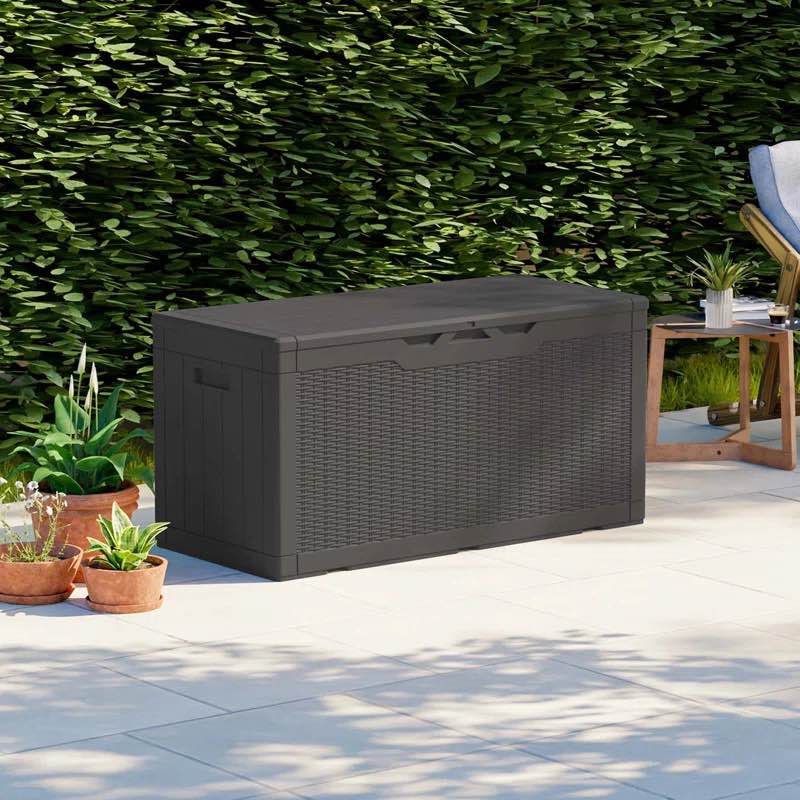 ( similar ) Outdoor Rattan Wicker Storage Cabinet with Adjustable Shelveswayfair