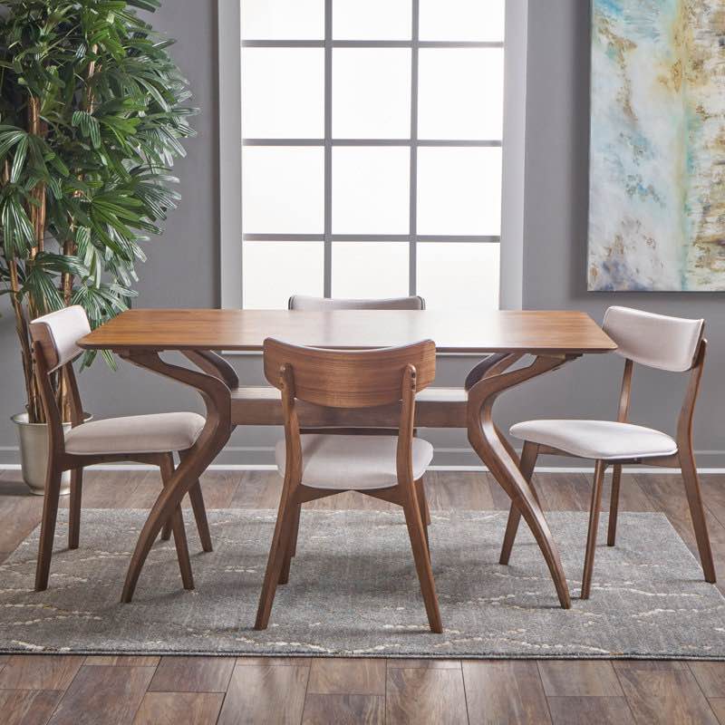 (incomplete only 1 chair)Bryona 4 - Person Solid Wood Dining Set