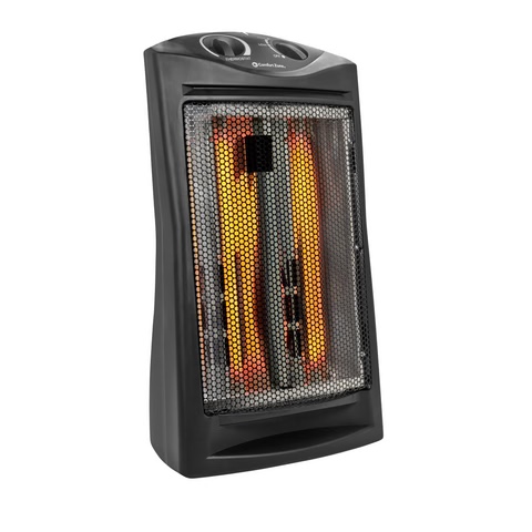 (similar)COMFORT ZONE FAN-ASSISTED TOWER RADIANT QUARTZ HEATER IN BLACK