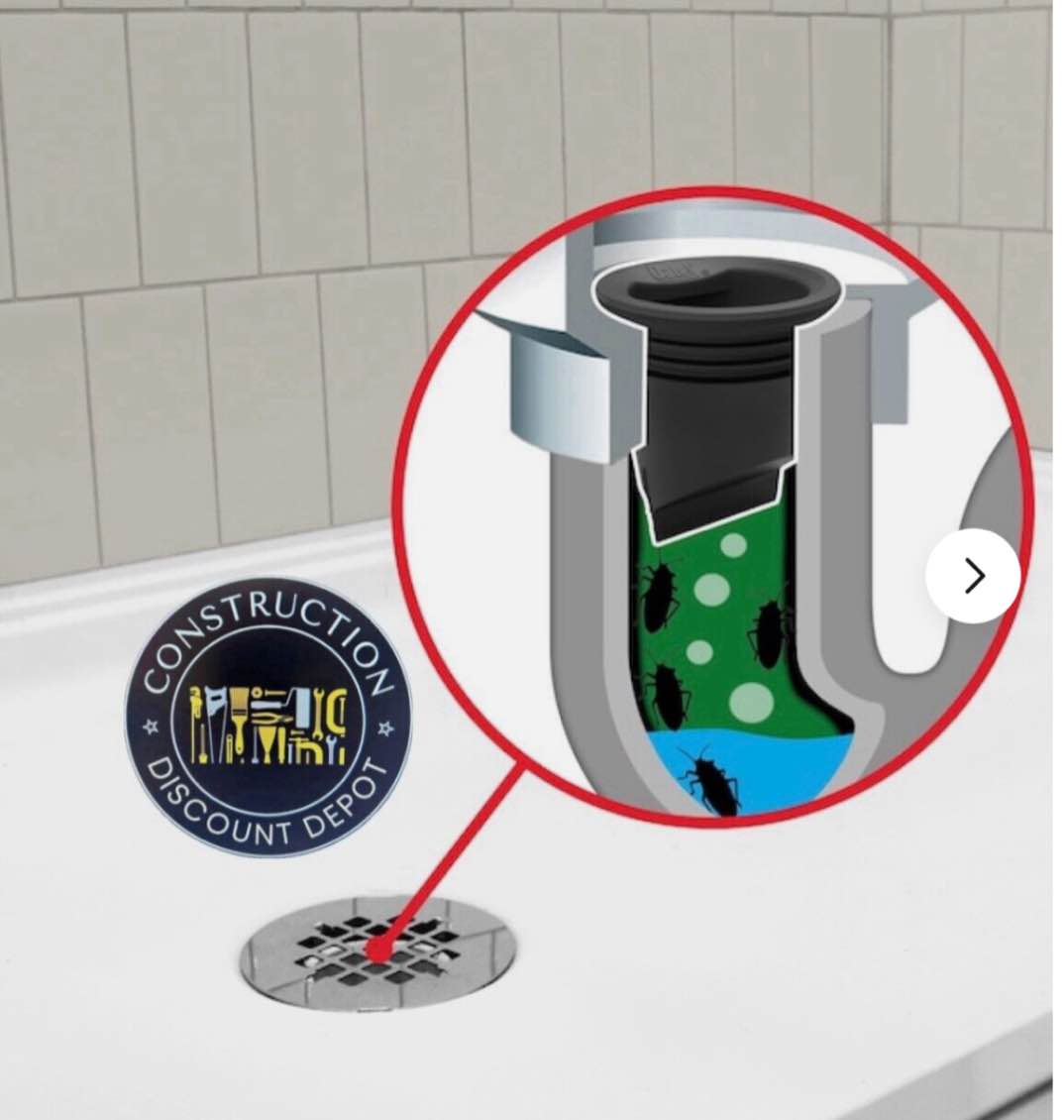 2" Drain Seal General Purpose Shower Block Oder Gases Insects
