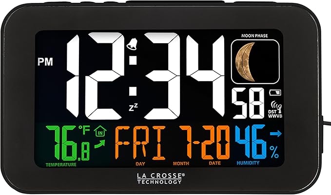 Color LED Alarm Clock la crosse