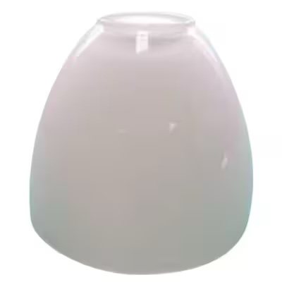 ((set 2))Style Selections 4.5-in x 5.6-in Dome White Tinted Glass Vanity Light Shade with 2-1/4-in Straight- N284M