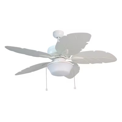 Harbor Breeze, 52" LED Indoor/Outdoor Ceiling Fan w Palm Leaves Blades + Light