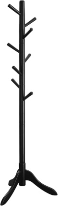 Solid Wood Coat Rack Tree-Freestanding With 8-Hook Coat Rack
