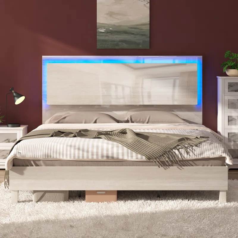 (incomplete) Kaylab High Gloss Wood Grains Bed with LED