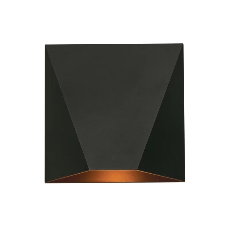 Osheanna Black Integrated LED Outdoor Flush Mount