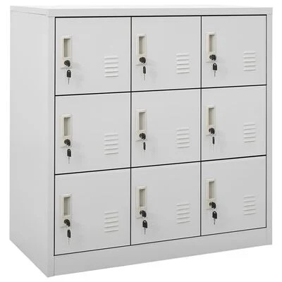 VidaXL Locker Cabinet 35.4" x 17.7" x 36.4" Steel