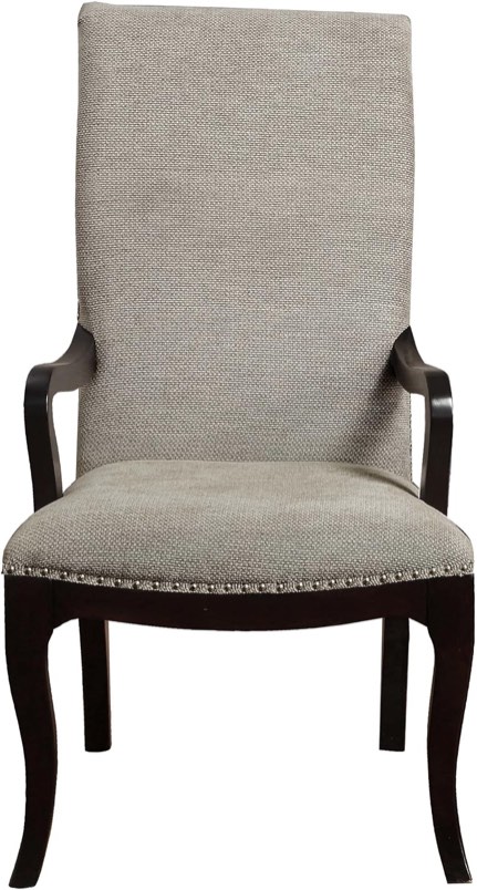 Homelegance Savion Contemporary Armchair with Rolled Back and Nailheads, Espresso