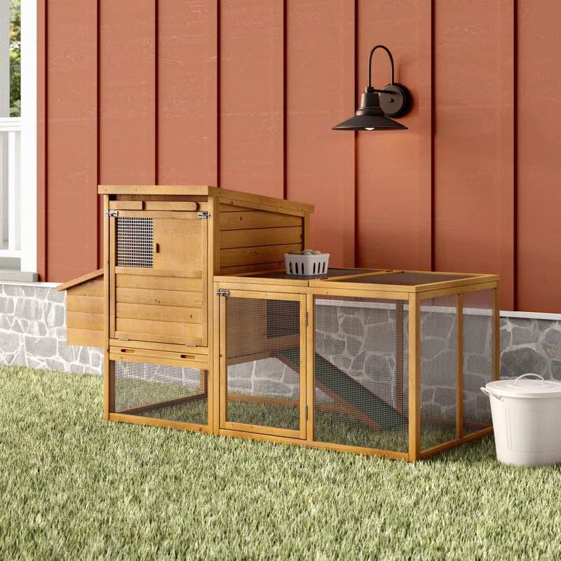 (incomplete) (box 1/2) Auggie deluxe rabbit hutch chicken coop with chi 