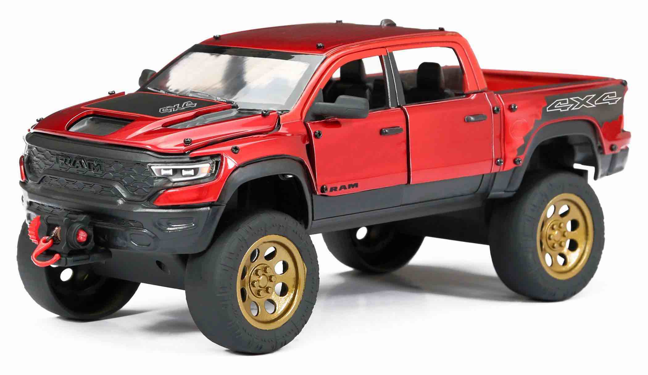 (similar)Adventure Force Free Wheeling Metal Vehicle Playset RAM Red Truck, Bike