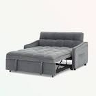 Collinward 53"W Upholstered Sleeper Sofa Loveseats Sofa Bed Pull-out Bed with Adjustable Back and USB Socket