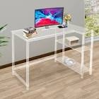 Modern Minimalist Clear Acrylic L-Shaped Office Study Desk