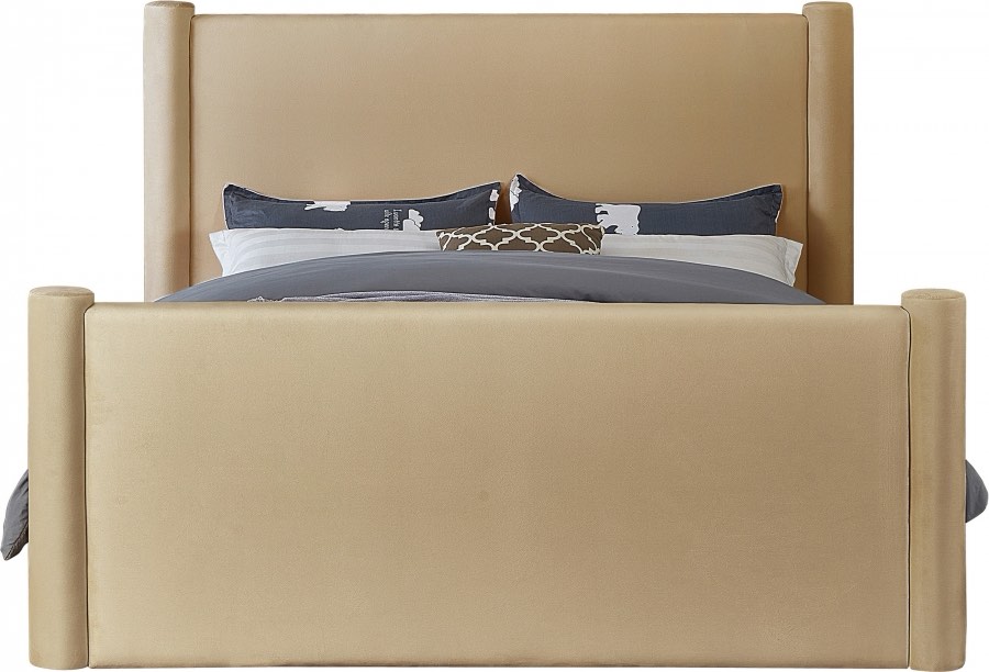 Elias Velvet Upholstered Bed
