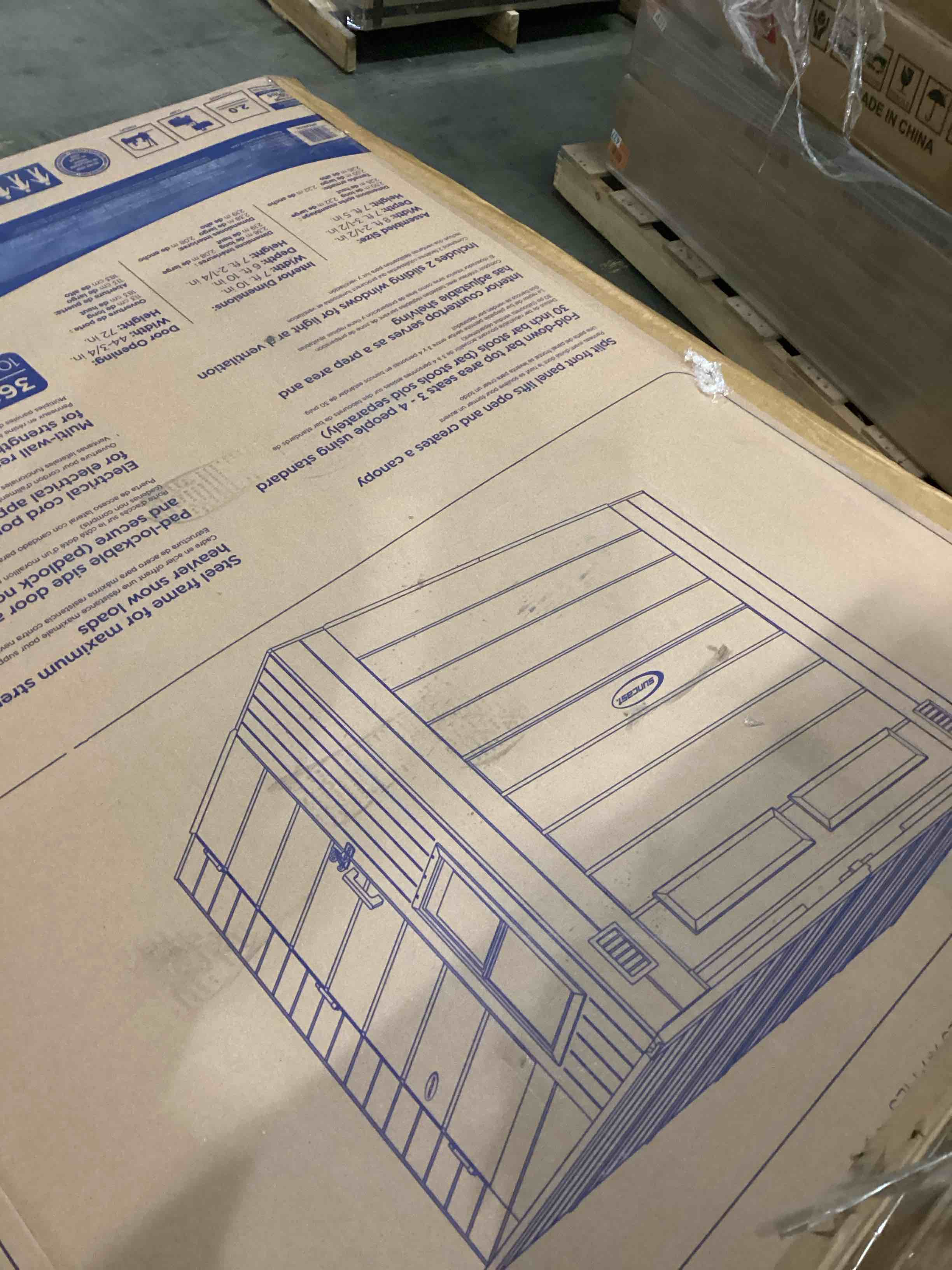 8 ft. x 7 ft. Cabana Entertainment Shed