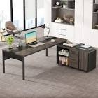 Jomar 70.86'' W L-Shaped Executive Desk with and Cabinet