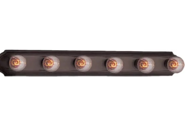 Project Source 6-Light Oil-Rubbed Bronze LED Traditional Vanity Light 36-inch
